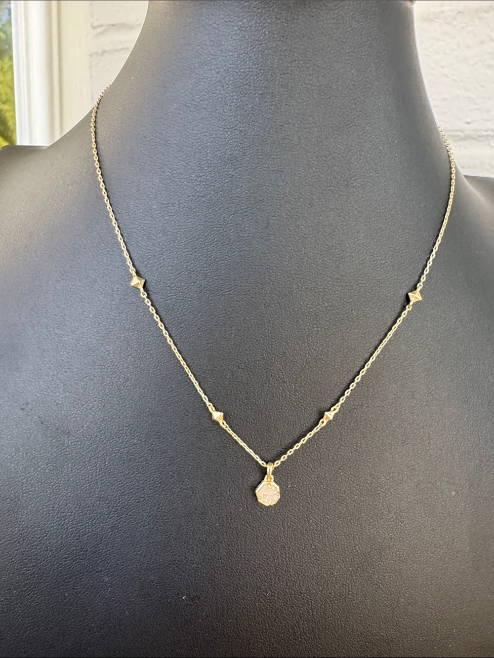 Kendra Scott Gold Nola Drusy Pendant Necklace